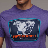 Playera 5th Ranch Morado Logo 007